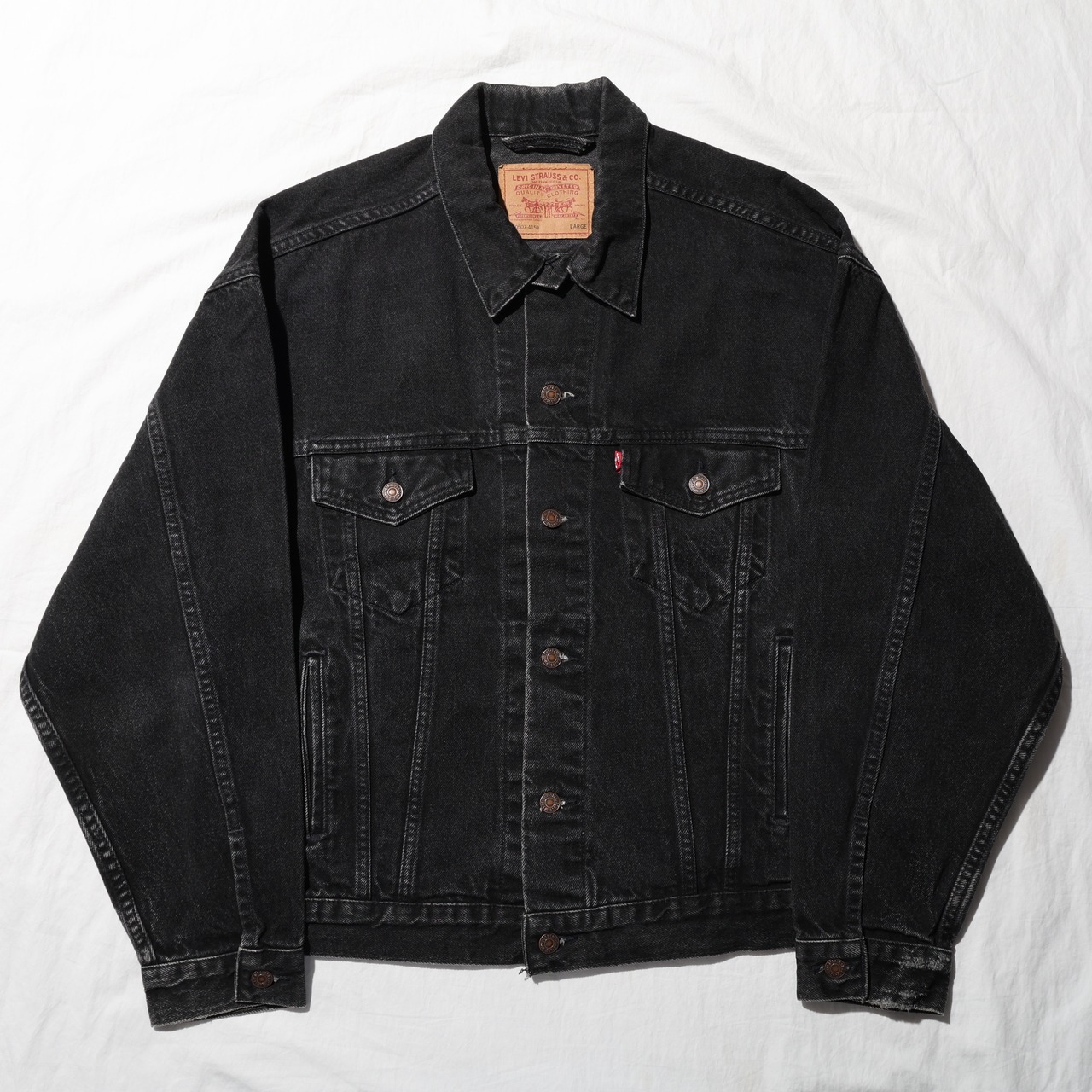 美品 L 70507-4159 Levi’s サルファーブラック デニムジャケット 製造地不明 リーバイス