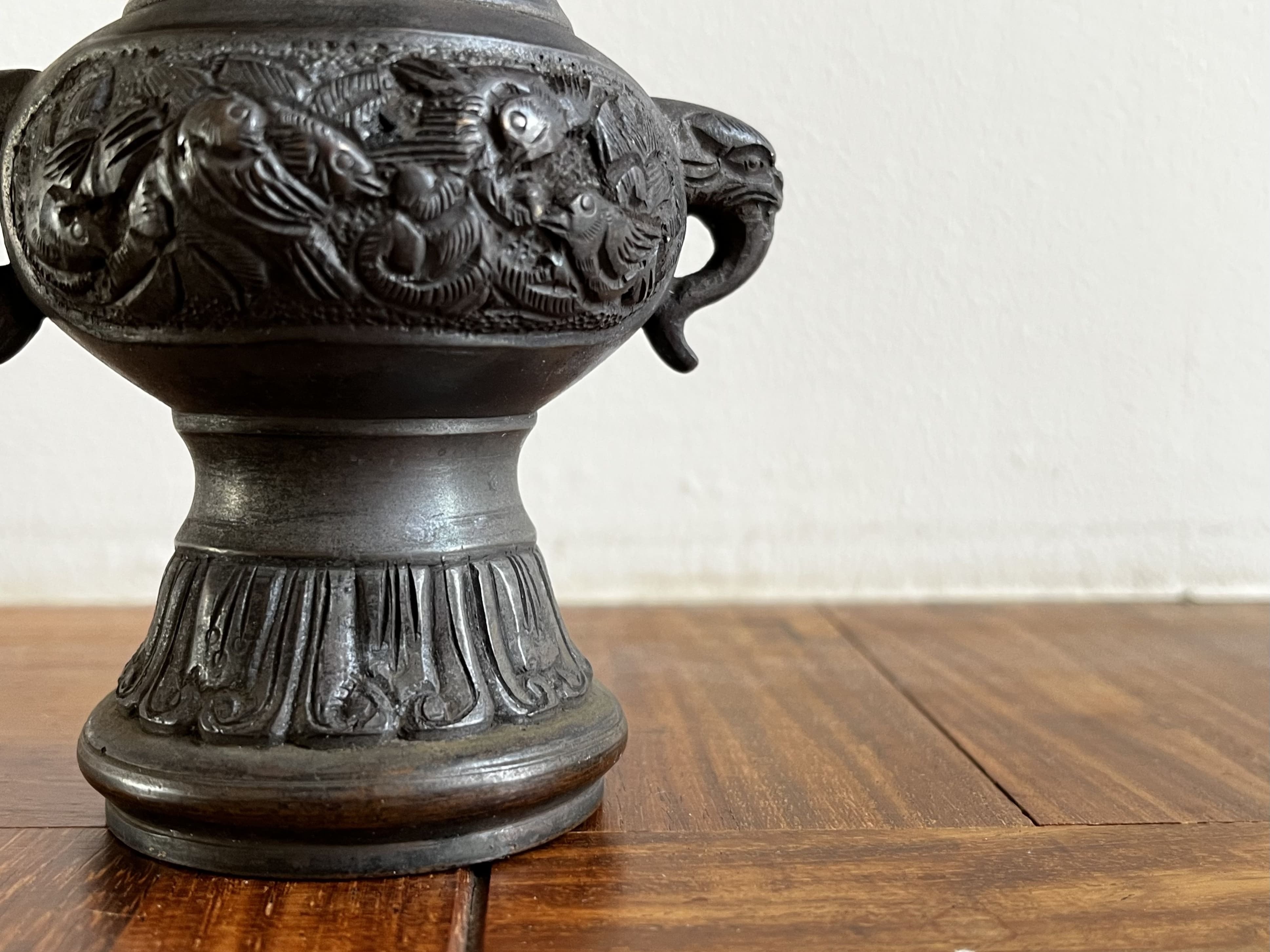 唐金花瓶　アンティーク品 唐金の花瓶 | 道具屋888