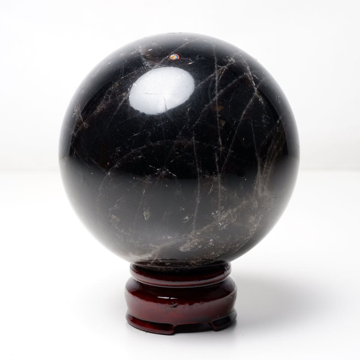 1.1Kg モリオン 丸玉 91mm 黒水晶 丸玉 モリオン スフィア 一点物 151-8557