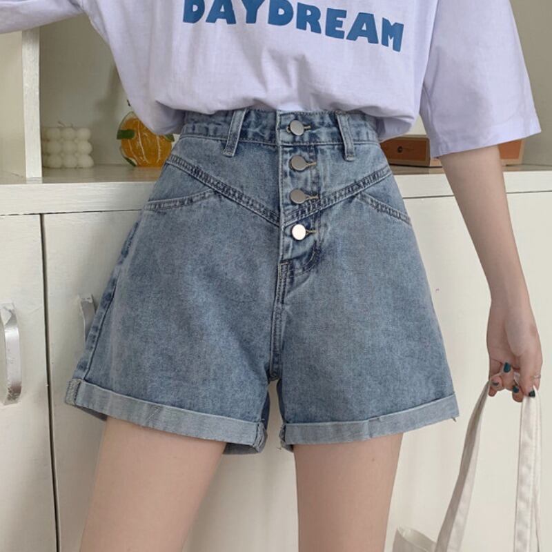 サマーハイウェストウェストスリムジーンズ レディースルーズショーツ パンツ 夏物 ブルマー YY-ファッション17767747543