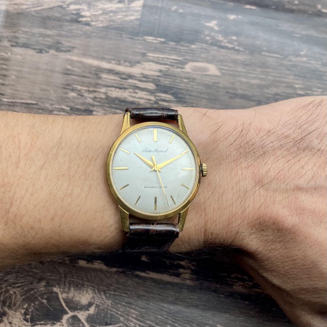 【動作品】セイコー マーベル アンティーク 腕時計 1962年 手巻き メンズ