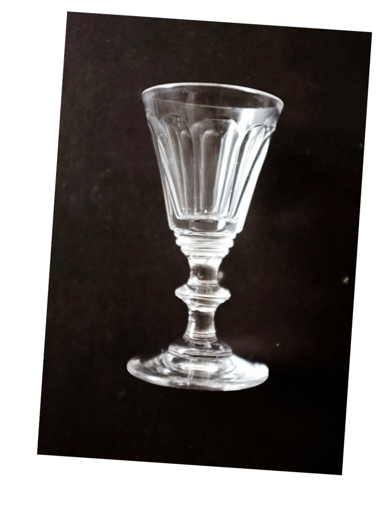 19世紀 フランス 透明の不自由 物憂いクリスタルグラスh アンティーク