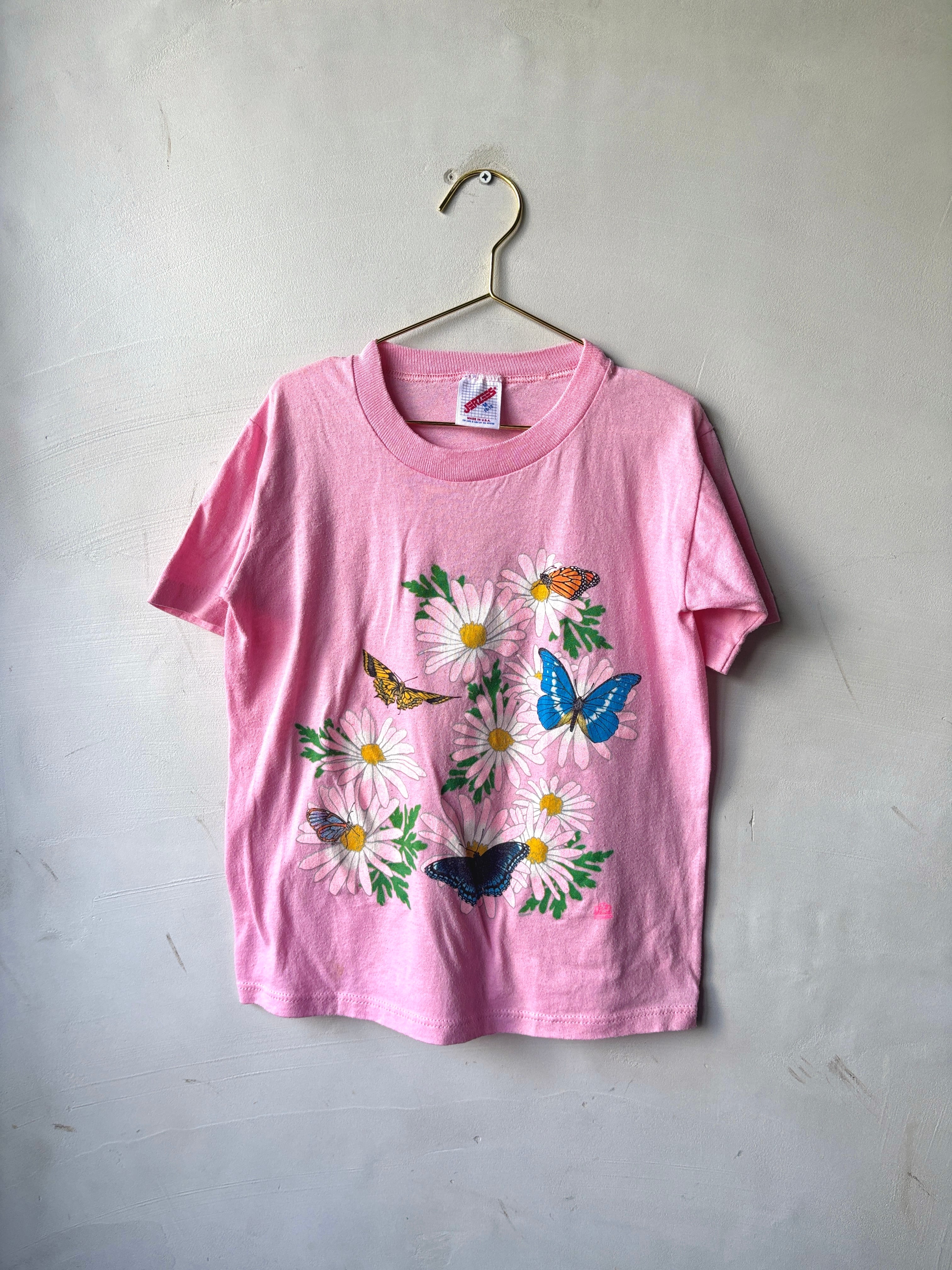 【KIDS vintage】 90's vintage butterfly T-sh. size:6-8y