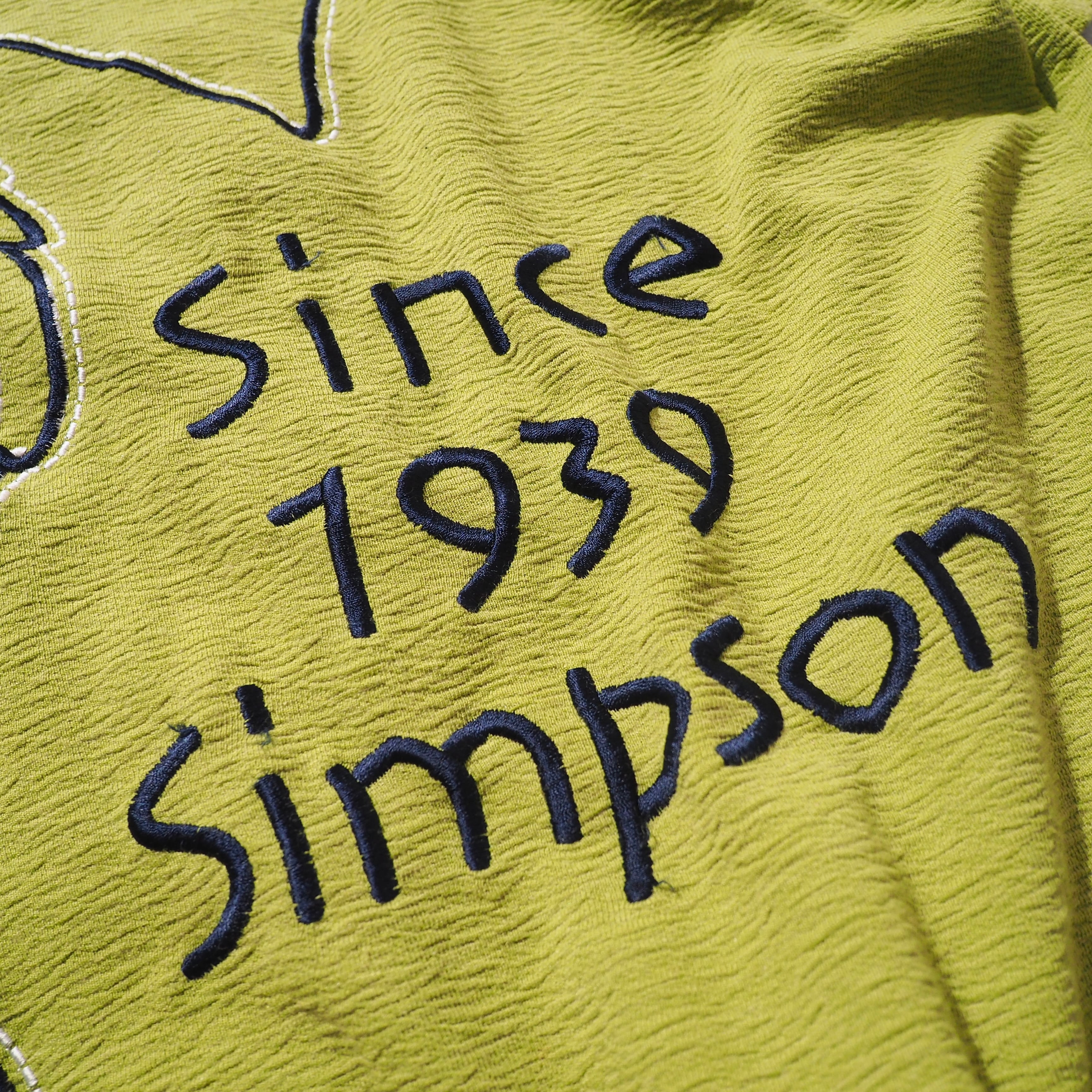 1990s " Simpson " Dog Face Embroidery vintage loose Full zip Parker