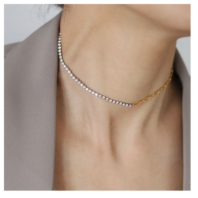 316L Chain & Zirconia Necklace