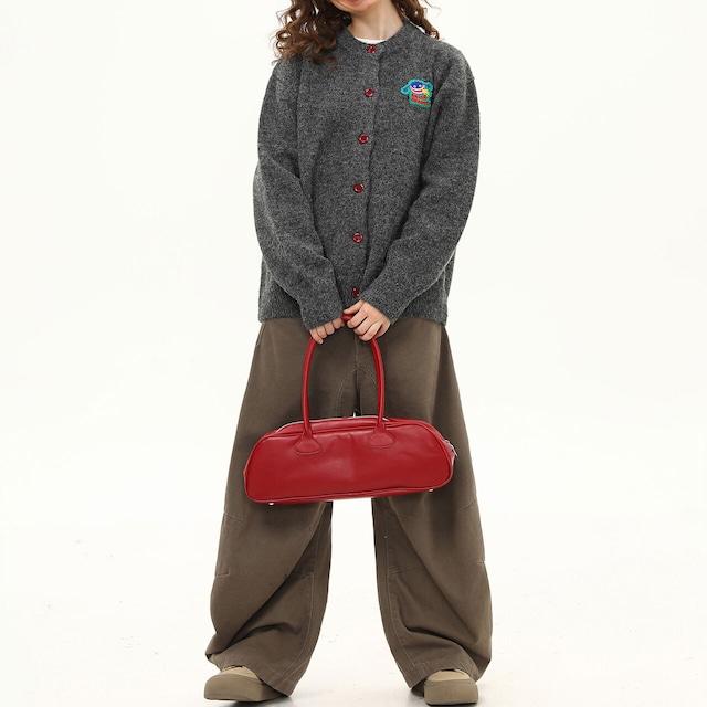 ポップワッペンアクセントカーディガン R00941