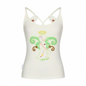 [BETWEENAND] Cute Green Coconut Dot Tank Top
