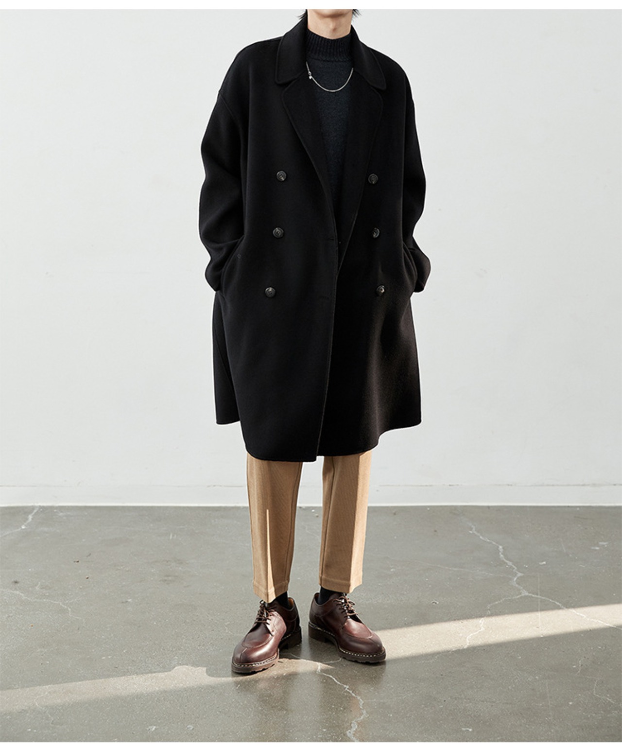 premiumダブルチェスターコート