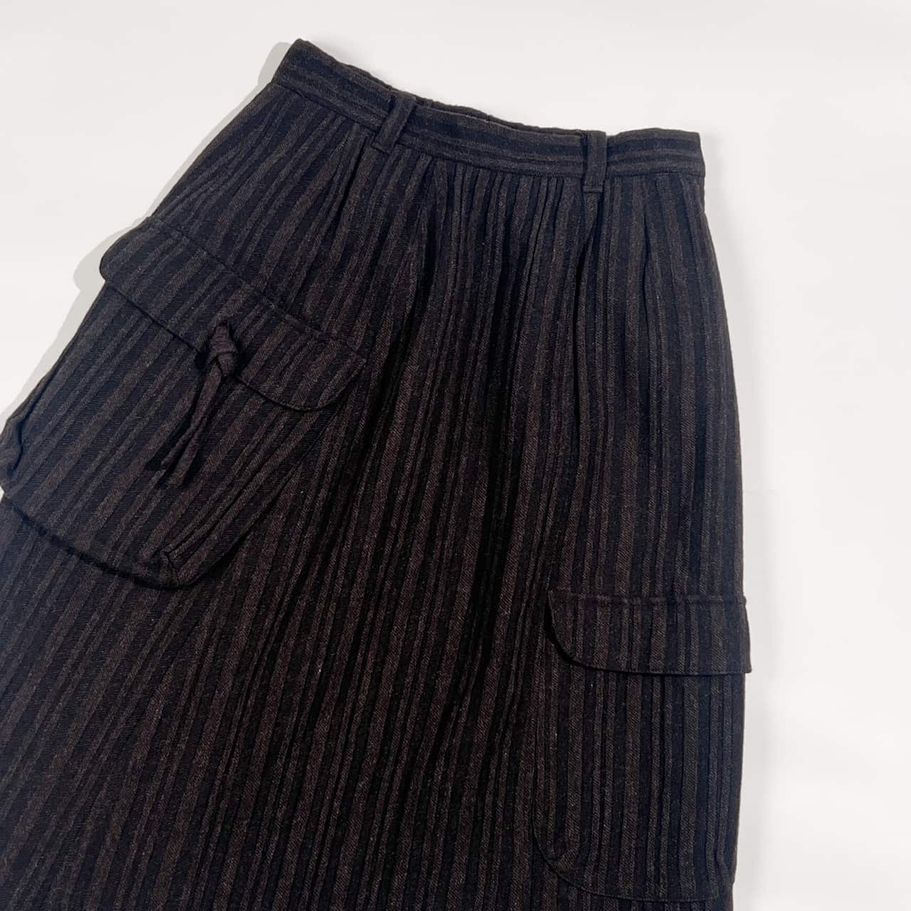 慈雨 ジウ ストライプ デザイン スカート 40/ブラウン系 レディース センソユニコ