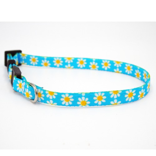 猫さん用首輪　ヒナギク/ブルー  - Yellow Dog Design