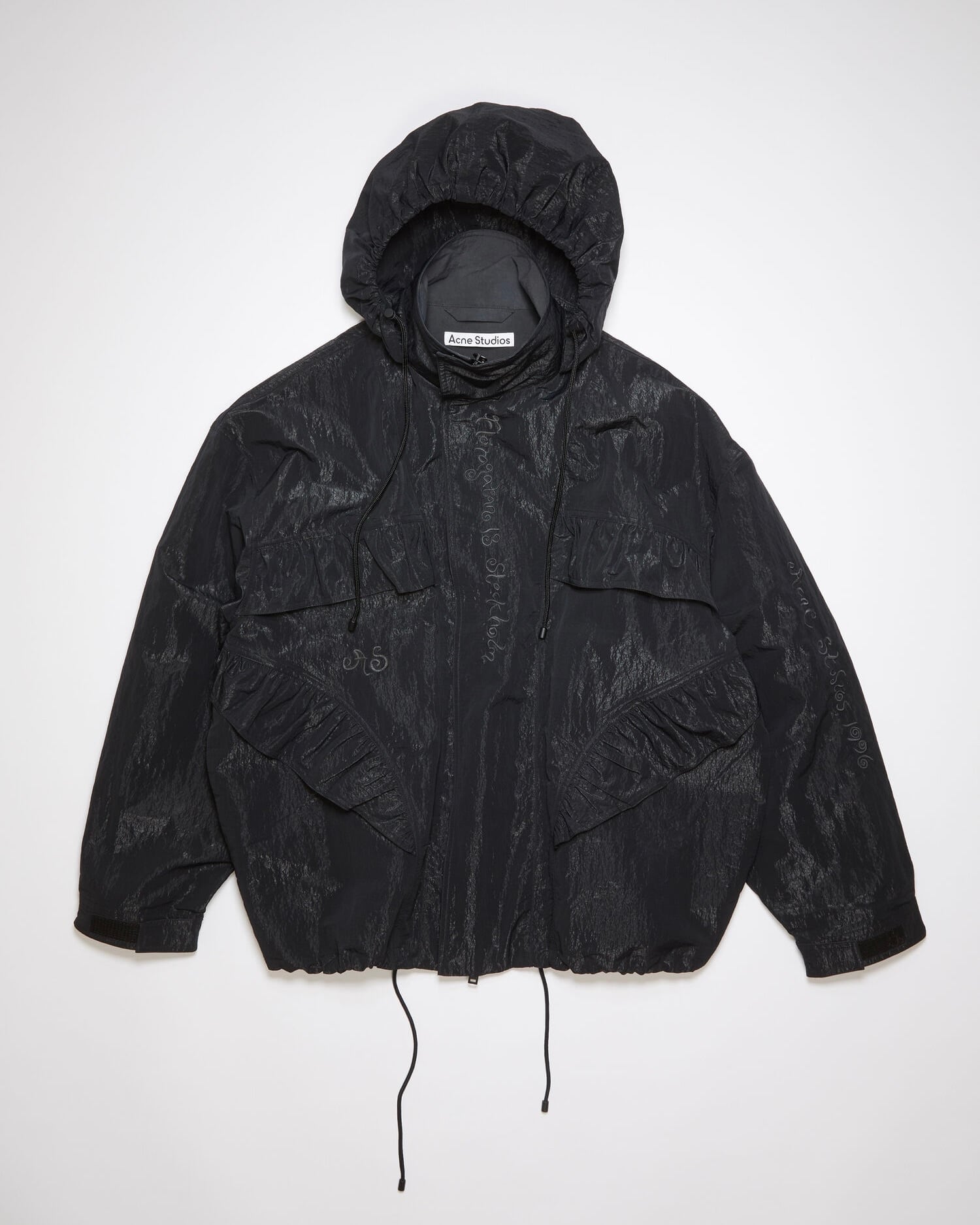 Acne Studios 黒 ナイロンジャケット 