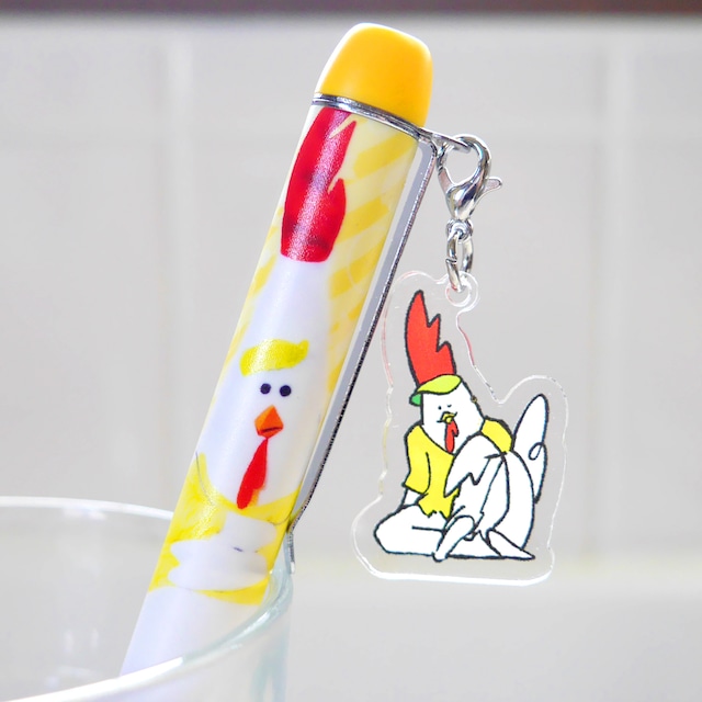 次男カイのチャーム付きボールペン（実写）