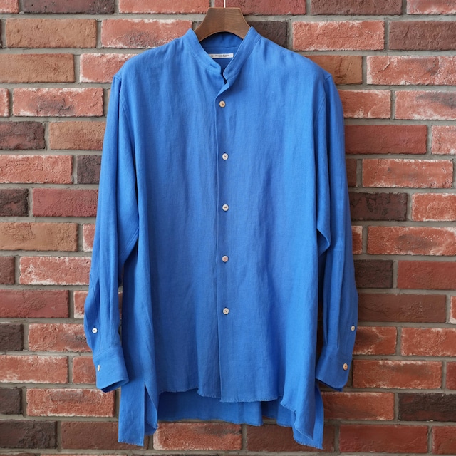 MAATEE&SONS (マーティーアンドサンズ) 24SS "LINEN ジョーゼット フリンジSHIRTS" -BLUE-