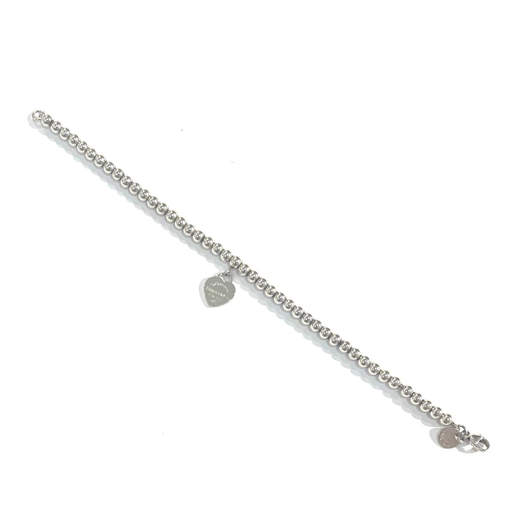 ティファニー Tiffanyシルバー ビーズブレスレット ハートチャーム TIFFANY & Co.】2967 silver925 リターン トゥ ティファニー™ ハート