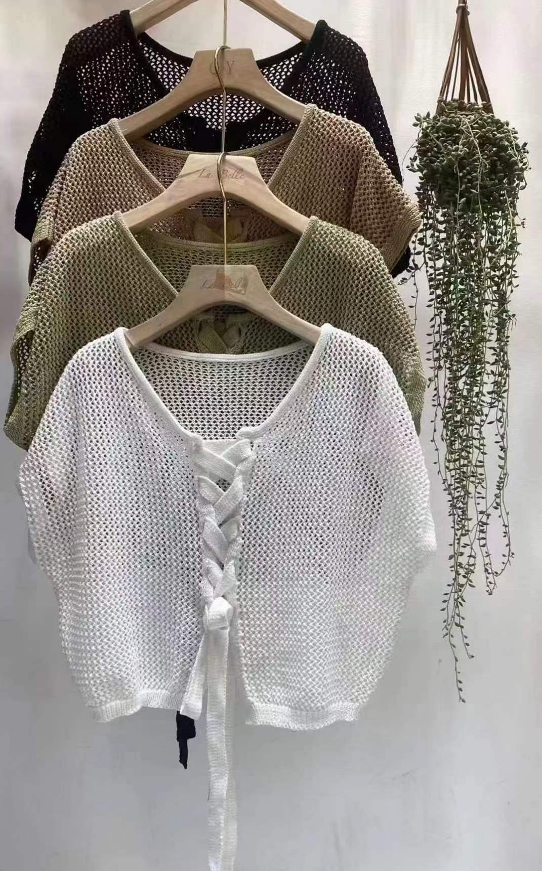 バックリボン　ニットトップス　AJ11079-3040