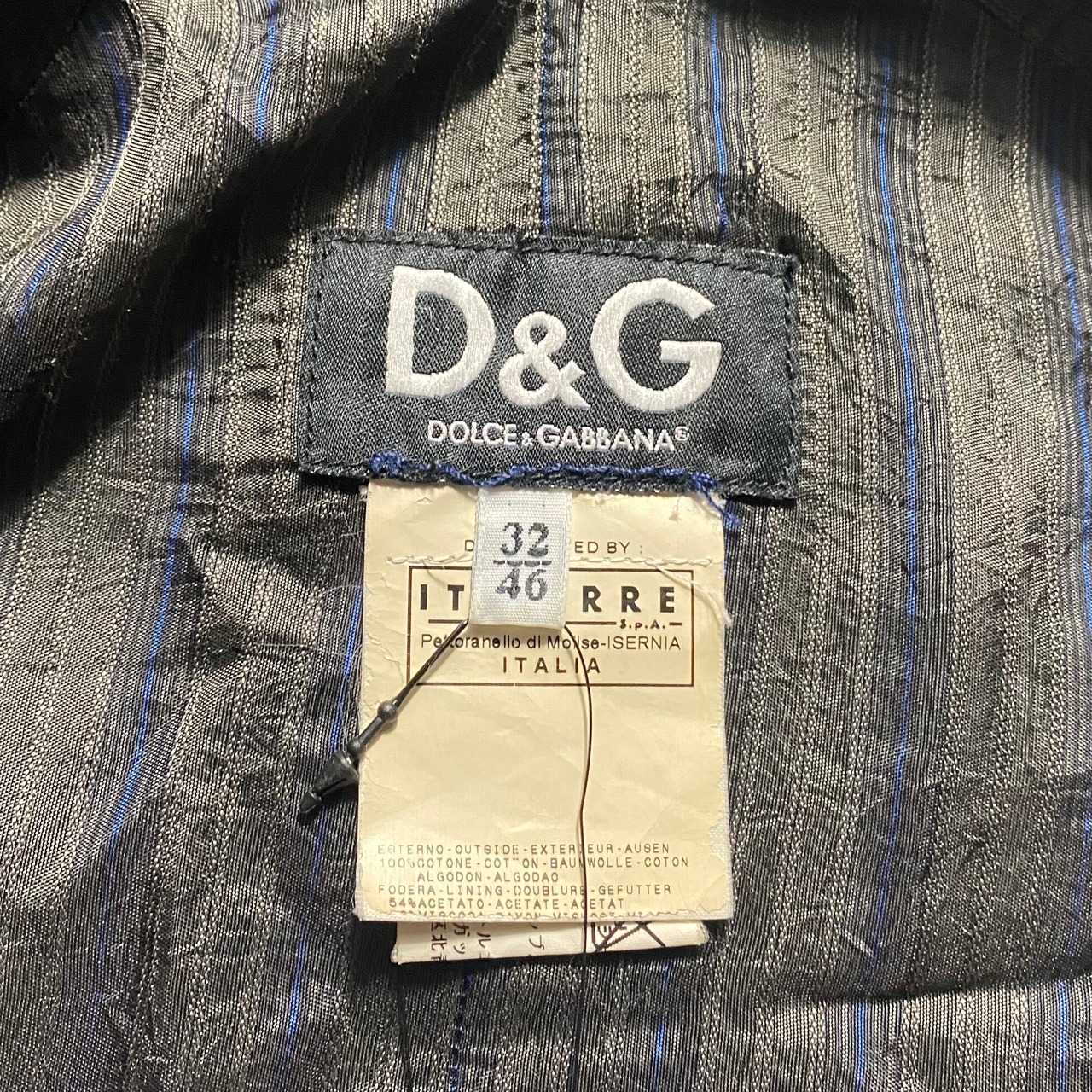 D&G rib switching denim blouson