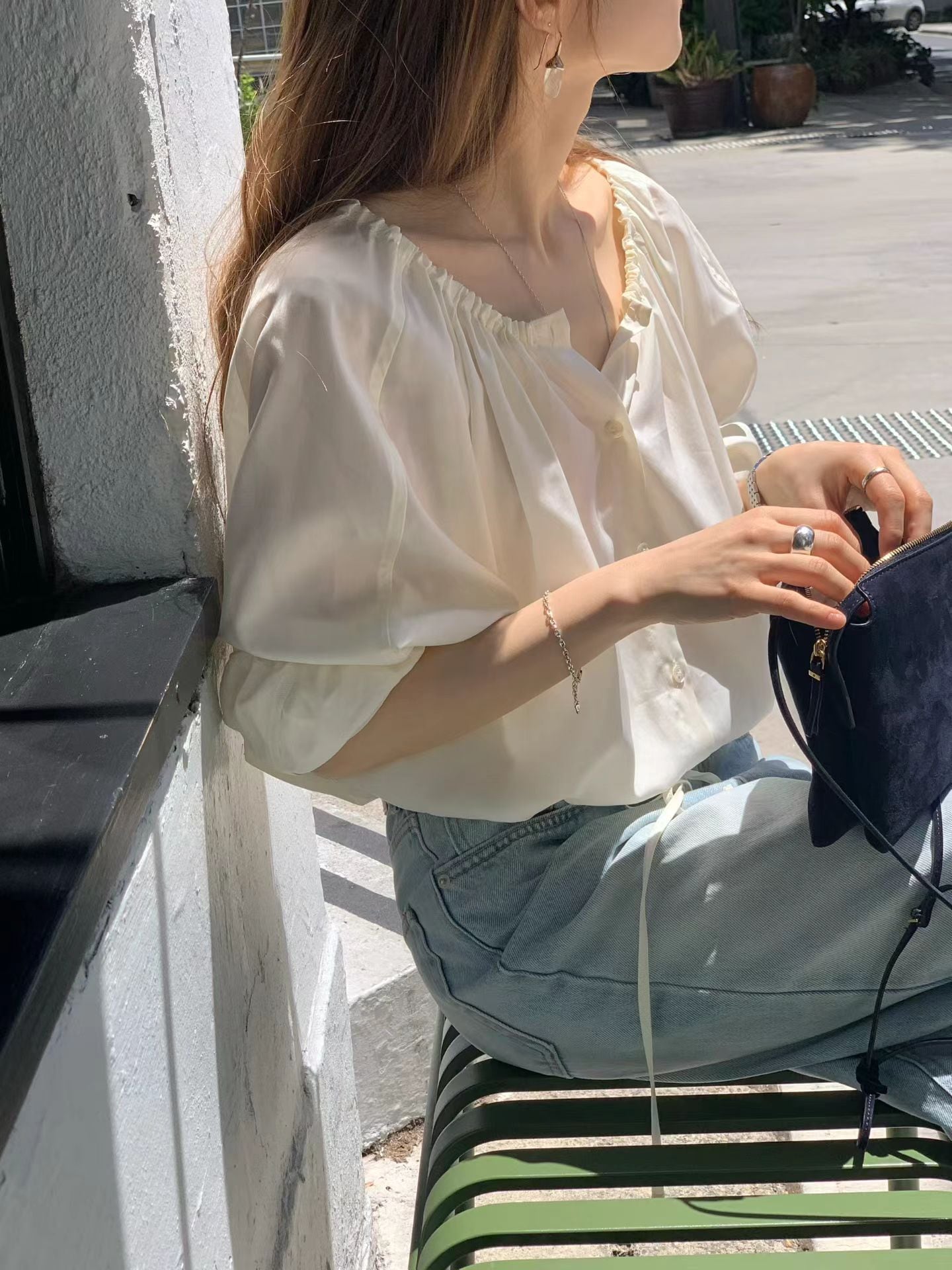 (予約) ounce / More string blouse