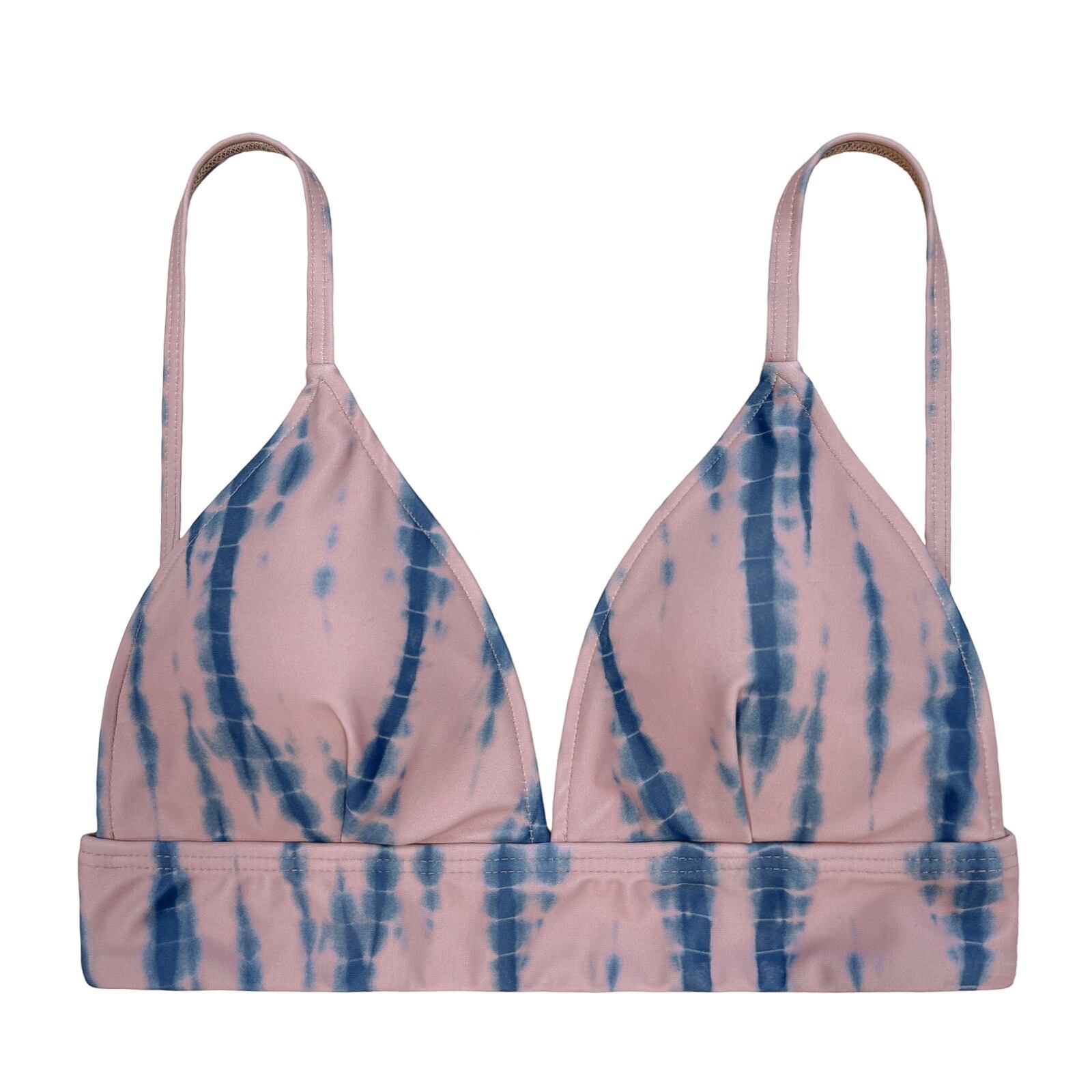 tie-dye triangle bikini tops