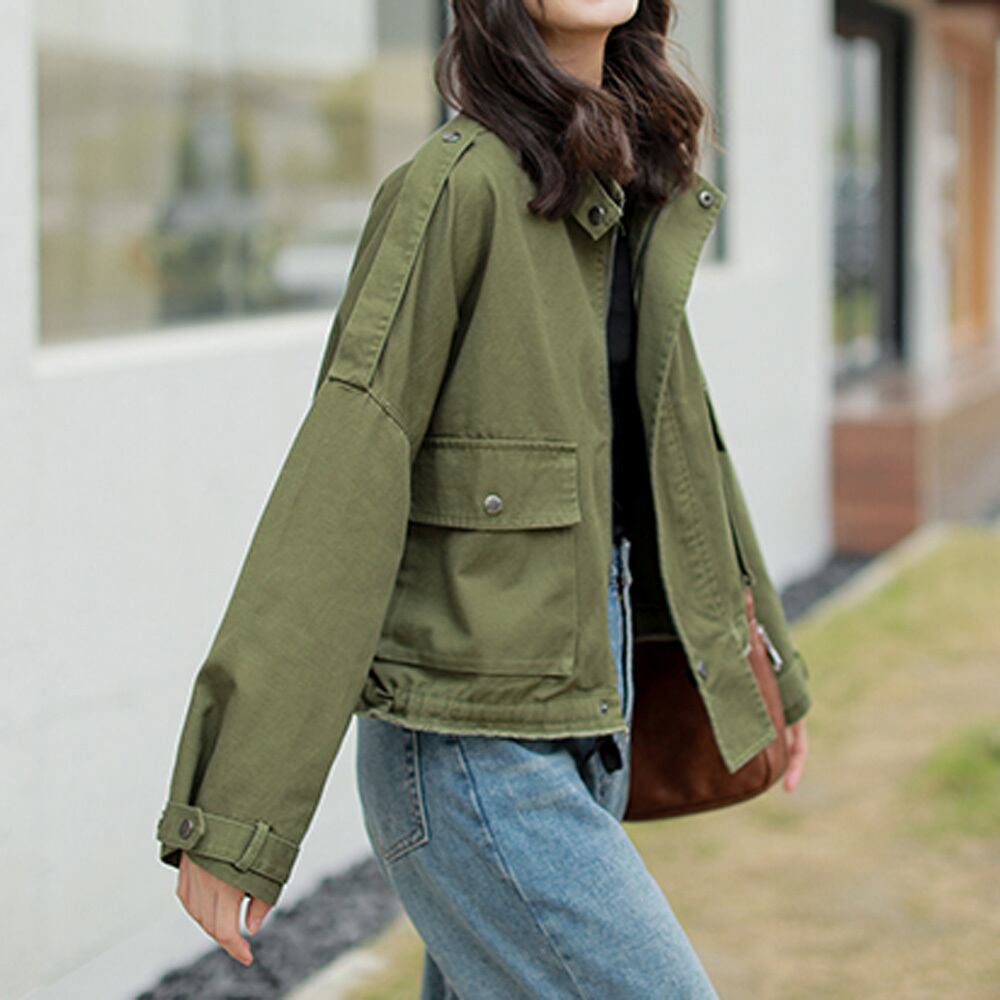 ミリタリージャケット カーキ ベージュ レディース 安い おすすめ ストリート 春夏秋 アウター Aerg アーグ レディースアパレル通販サイト