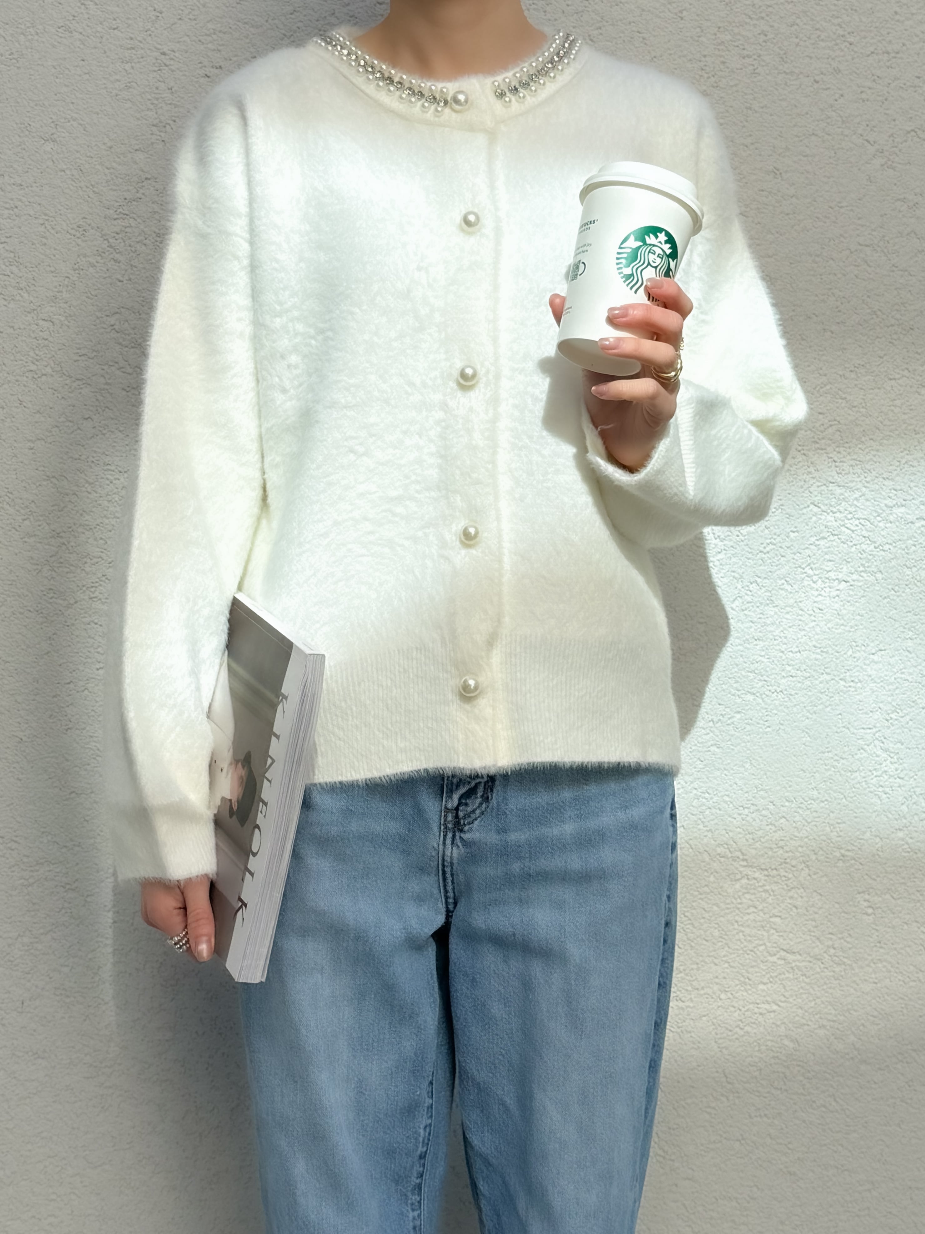 ビジューニットカーディガン | yujune