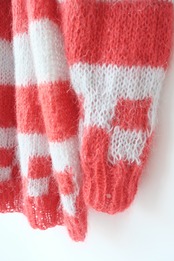 Red icemint mohair sweater
