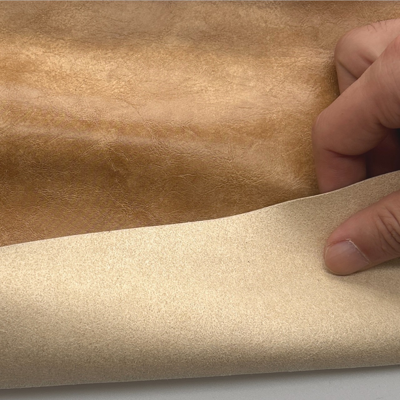 ★AM163◆80cm◆ラスト1点!!◆弱光沢合皮エクセーヌ生地◆ブラウン