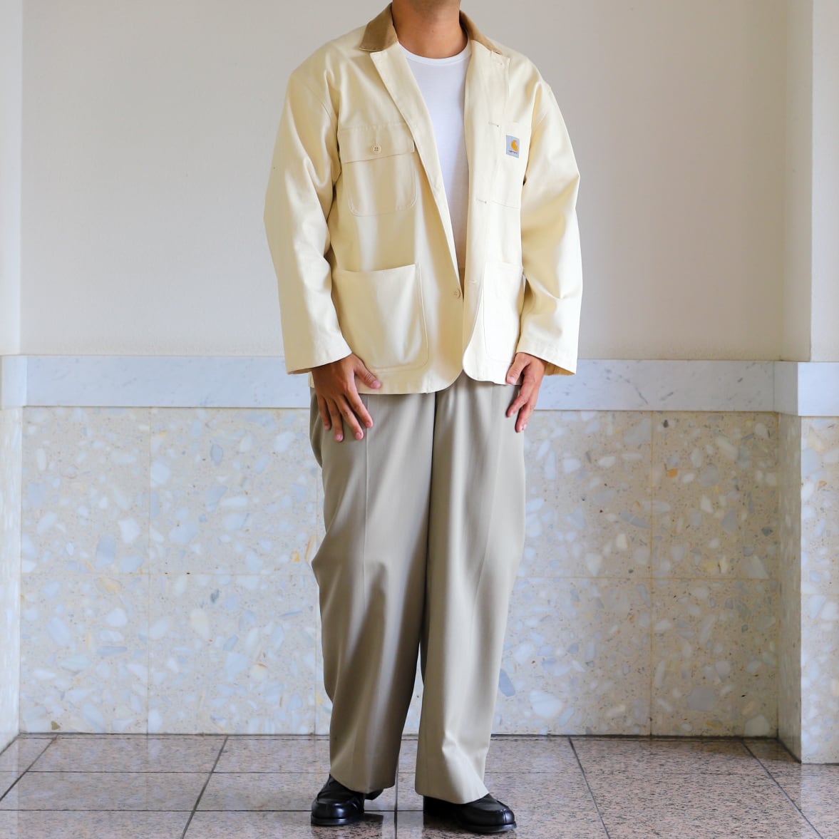 サ*ん様 50sベージュ レーヨンスラックス TALONジッパー 極美品】50s special vintage pants rayon trousers beige Made in USA