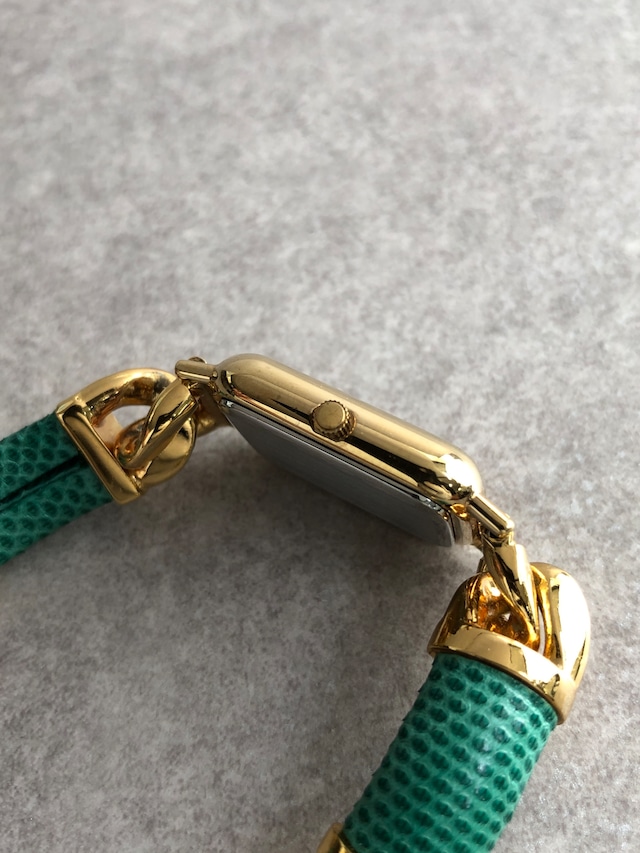 LOEWE ロエベ 腕時計 グリーン ゴールド ローマ ステンレススチール vintage ヴィンテージ オールド c27tnu
