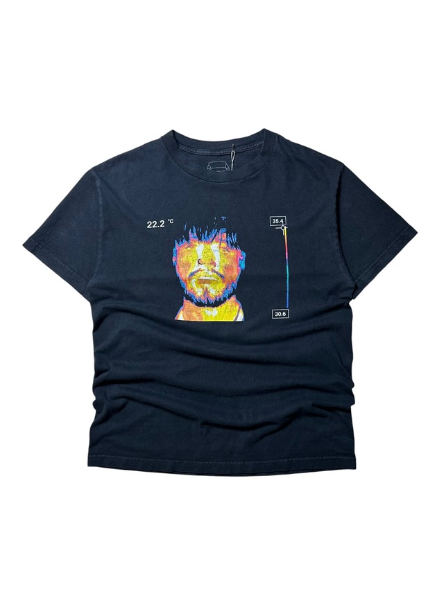 Thermal Imaging Heat Map Portrait Temperature Graphic Black T-Shirts M