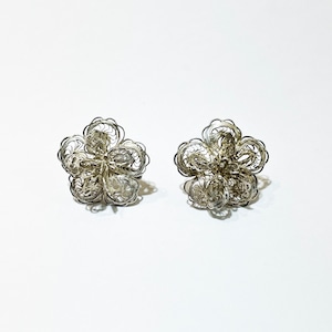 1930's〜40's Vintage 925 Silver Filigree Earrings Made In Mexico