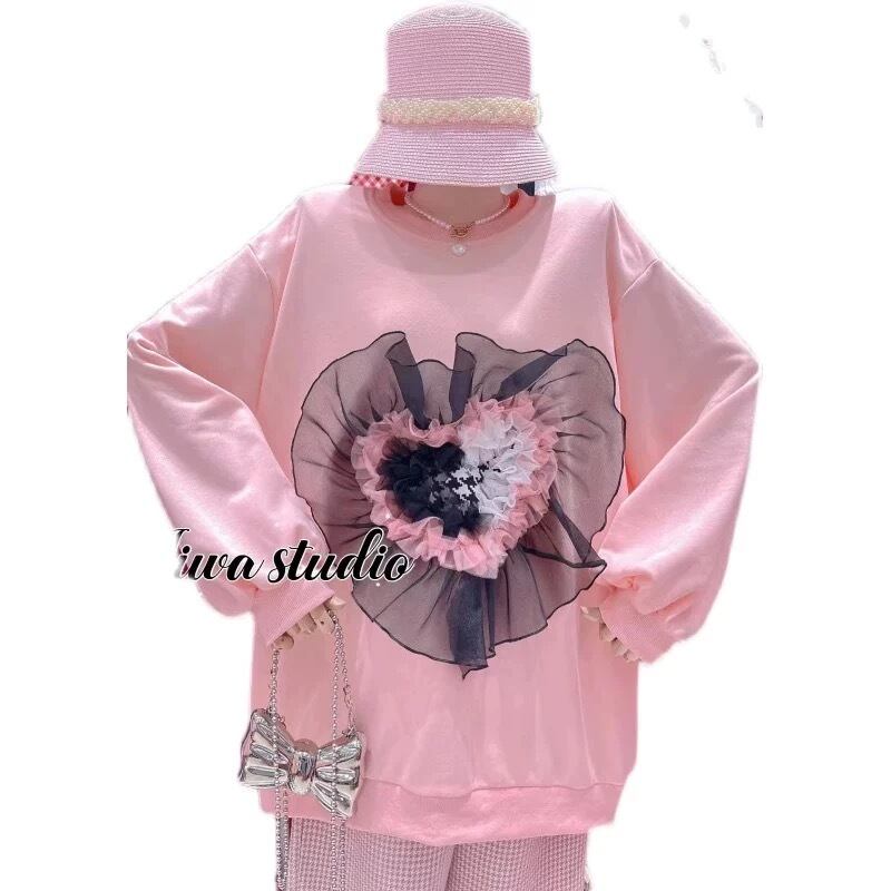 DXトレーナー ピンク 裾レースアップトレーナー / ANY KIDS | ファッション通販