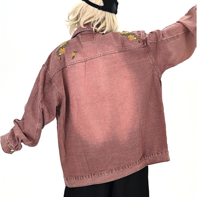 retro daisy denim jacket　レトロデイジーデニムジャケット　J1325