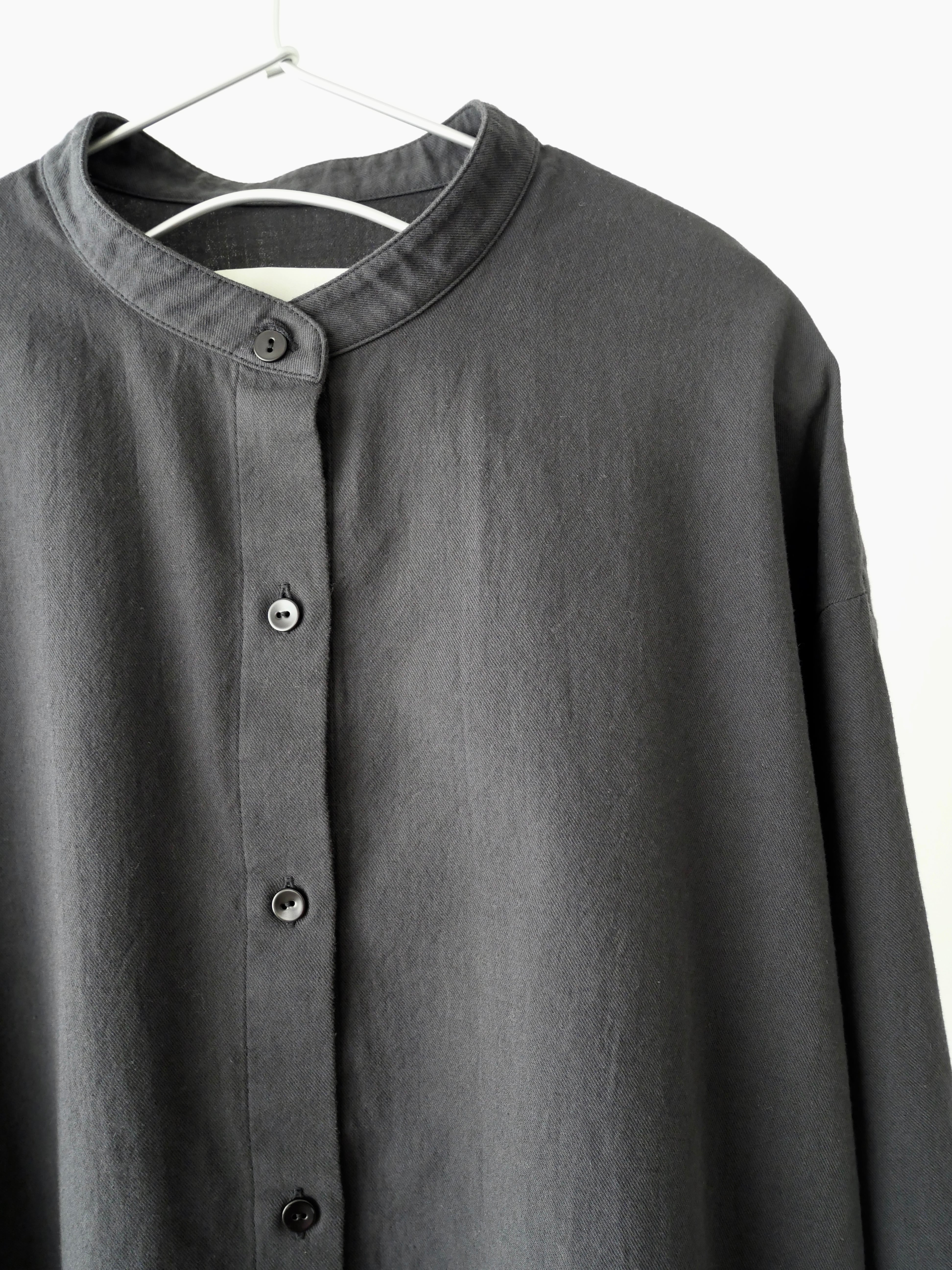 evam eva / cotton wool band collar shirt | t a - n a