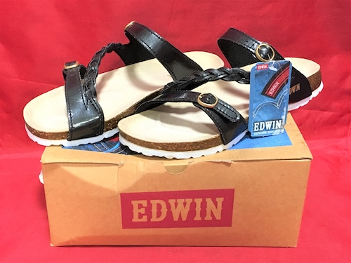 EDWIN（エドウィン）EW9443 サンダル 24cm 黒❹