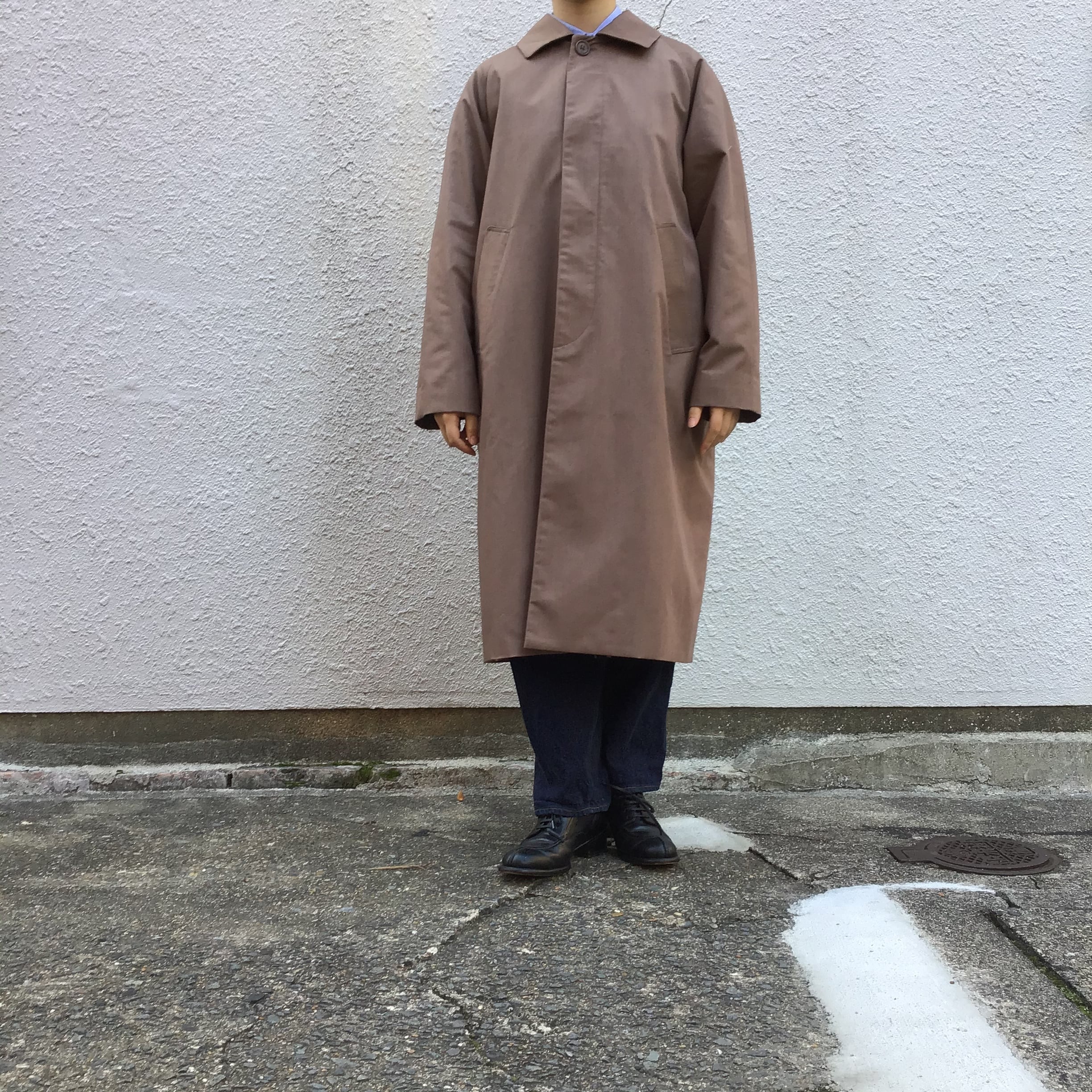 YAECA SOUTIEN COLLAR COAT STANDARD　BROWN