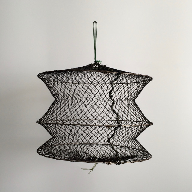 【SALE】 タイのヴィンテージの魚籠（びく） ダークグリーン / 【SALE】 Thai Vintage Fish Basket Dark Green
