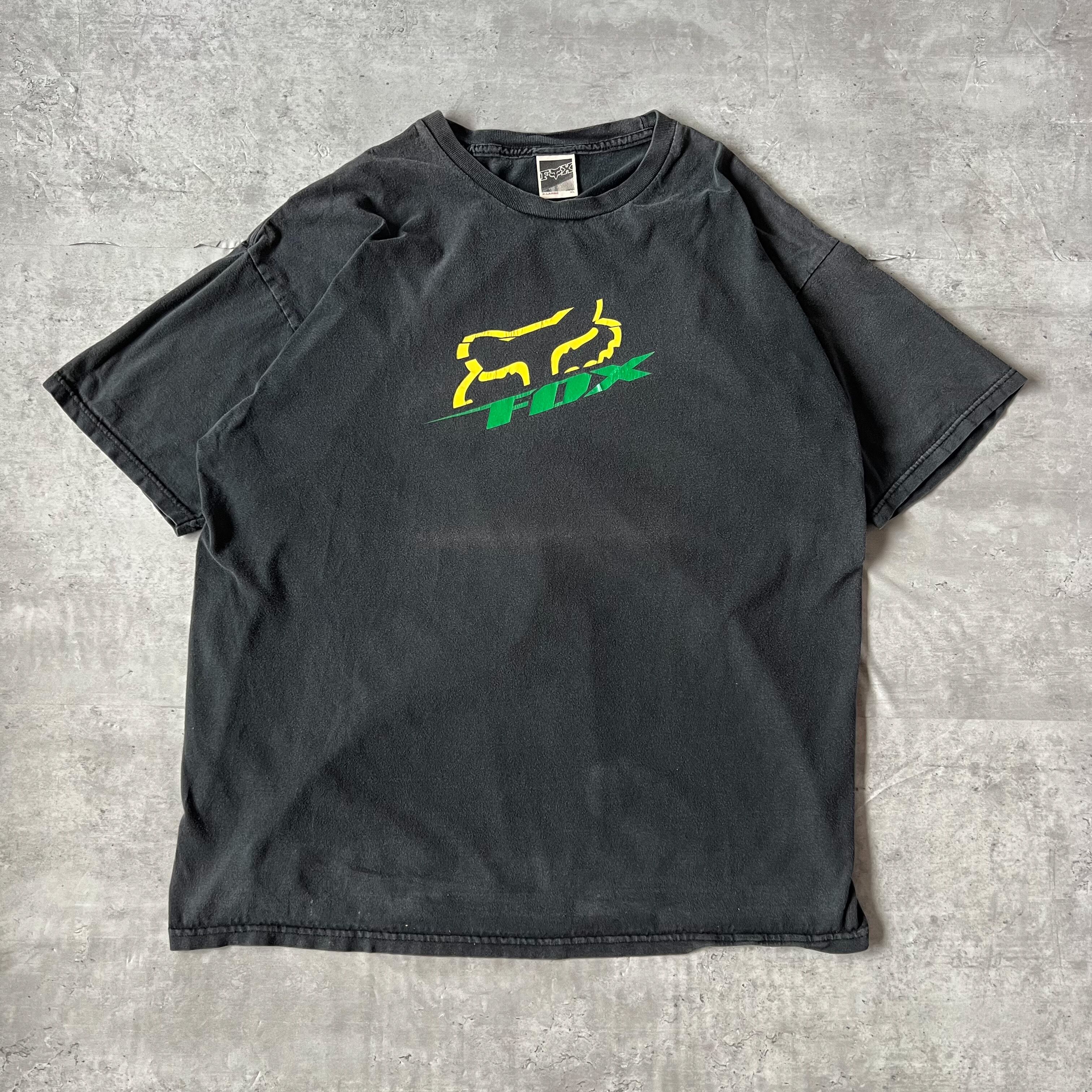 90s 〜 00s “FOX RACING” size XL black body logo Tee 90年代 00年代 フォックスレーシング  ブラック ロゴ tシャツ
