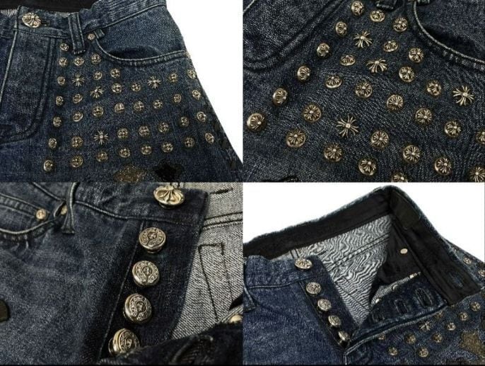 CHROME HEARTS クロムハーツ デニムパンツ カスタムオーダー クロス