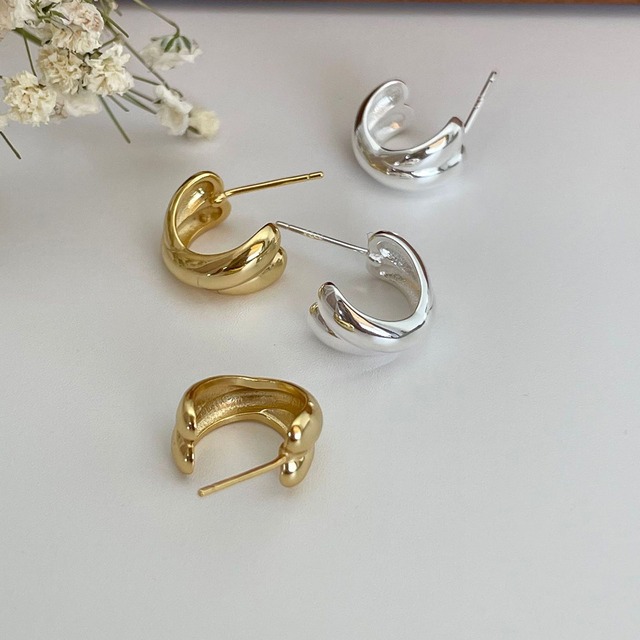 S925 cross mini pierce(シルバー/ゴールド）