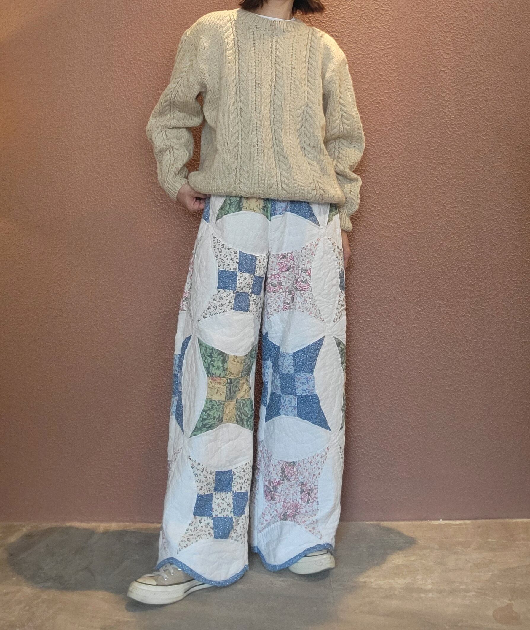 RMPT482 ヴィンテージレースリメイクパンツ | alocasia vintage