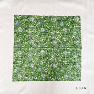 Block print handkerchief (green / blue)