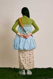 2way thick ribbon strap Sky Blue