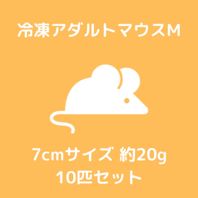 【冷凍マウス】アダルトマウスM 7cm 約20g 10匹