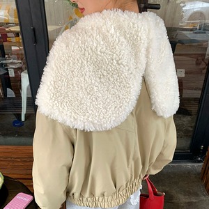 Boa collar puffer jacket coat　2litr05809