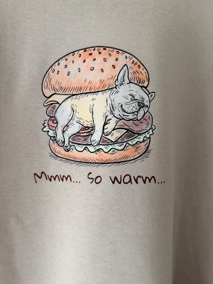 ハンバーガーBUHIパーカー / 9.4oz Organic Cotton / ミルキーグレー / ユニセックス