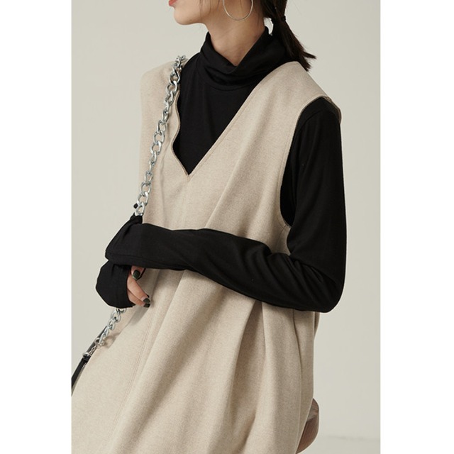 【即納商品】back ribbon quilted dress　10888　オフホワイトLサイズ