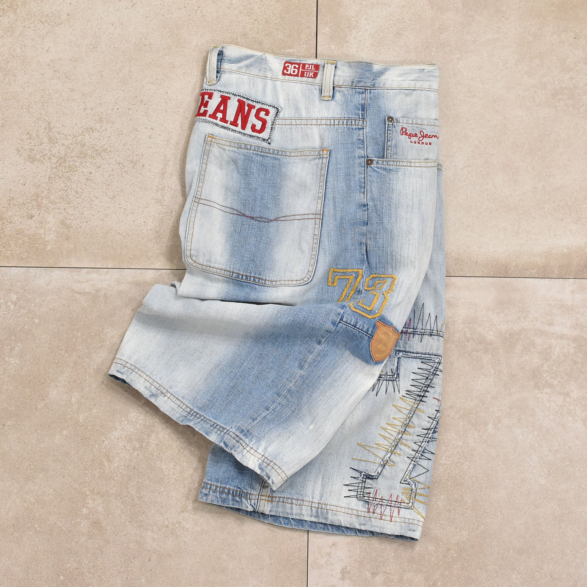 Pepe Jeans LONDON embroidery design denim shorts | 古着屋 grin