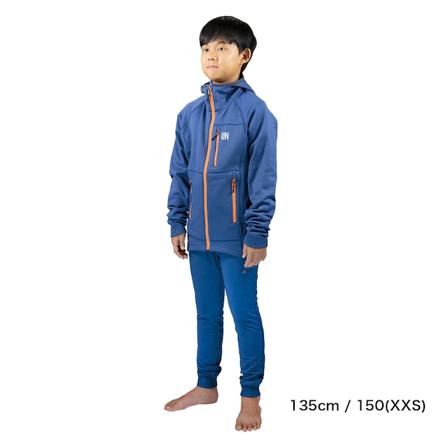 Kids 130 / UN3100 Mid weight fleece hoody / Navy