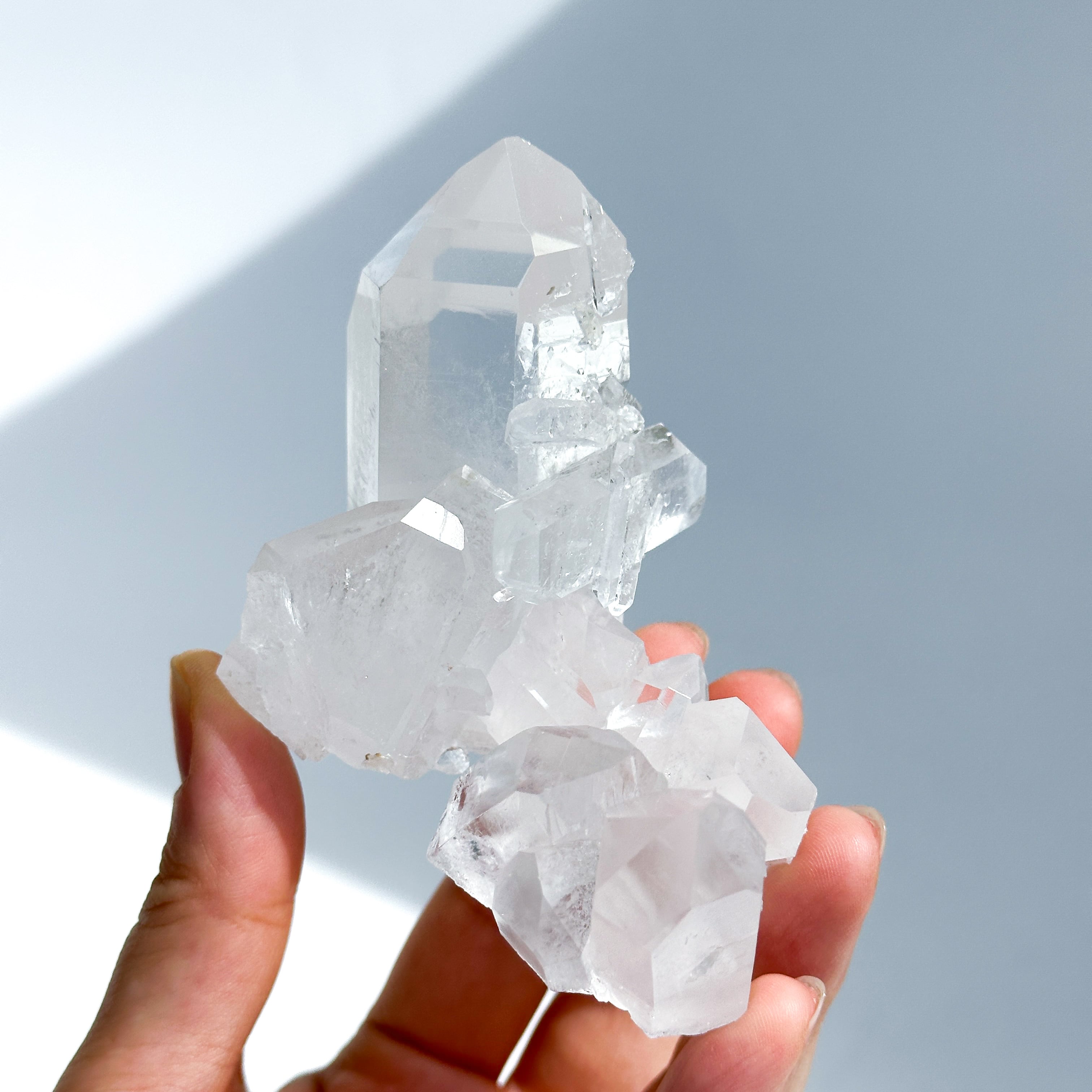大きな結晶◎ゼッカ産水晶クリアクォーツ クラスター93◇ Clear Quartz