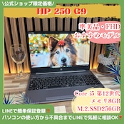 『準美品』HP 250 G9 高性能 i5第12世代 メモリ8GB SSD256GB FHD 人気ノートパソコン